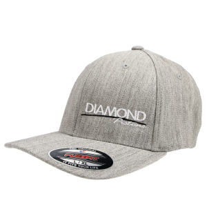 Standard Logo Diamond Fitted Hat - Size S/M - Color Heather Grey (A234)