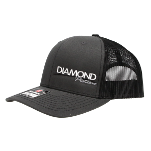 Standard Logo Diamond Snapback Hat - One Size Fits All - Color Charcoal/Black (A240)